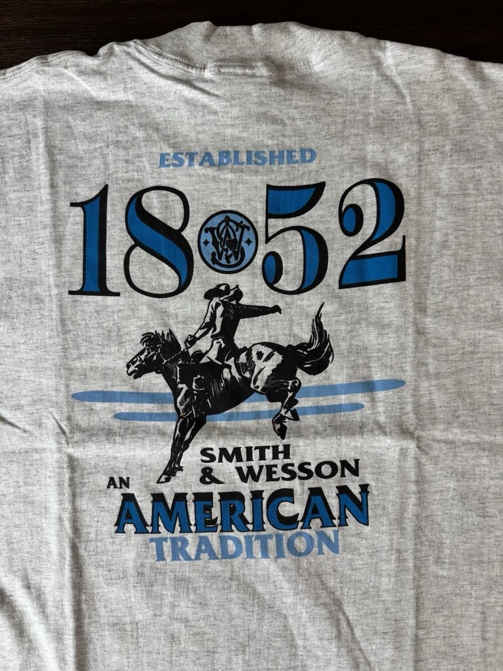 Vintage 90s Smith & Wesson Cowboy Shirt XL Deadstock Single Stitch USA Promo Tee
